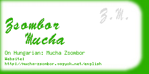 zsombor mucha business card